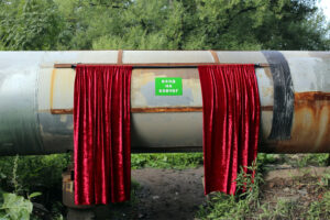 «Пункты приема печали», инсталляция с душевой и мост из лыка. Почему стоит сходить на «Красненькую биеннале» — событие в формате walking art