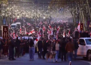 Масштабное шествие сторонников Alt-Info против проекта застройщика из ОАЭ Eagle Hills прошло в Тбилиси